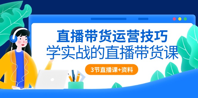 （10229期）直播带货运营技巧，学实战的直播带货课（3节直播课+配套资料）-红宝盒创业网创平台